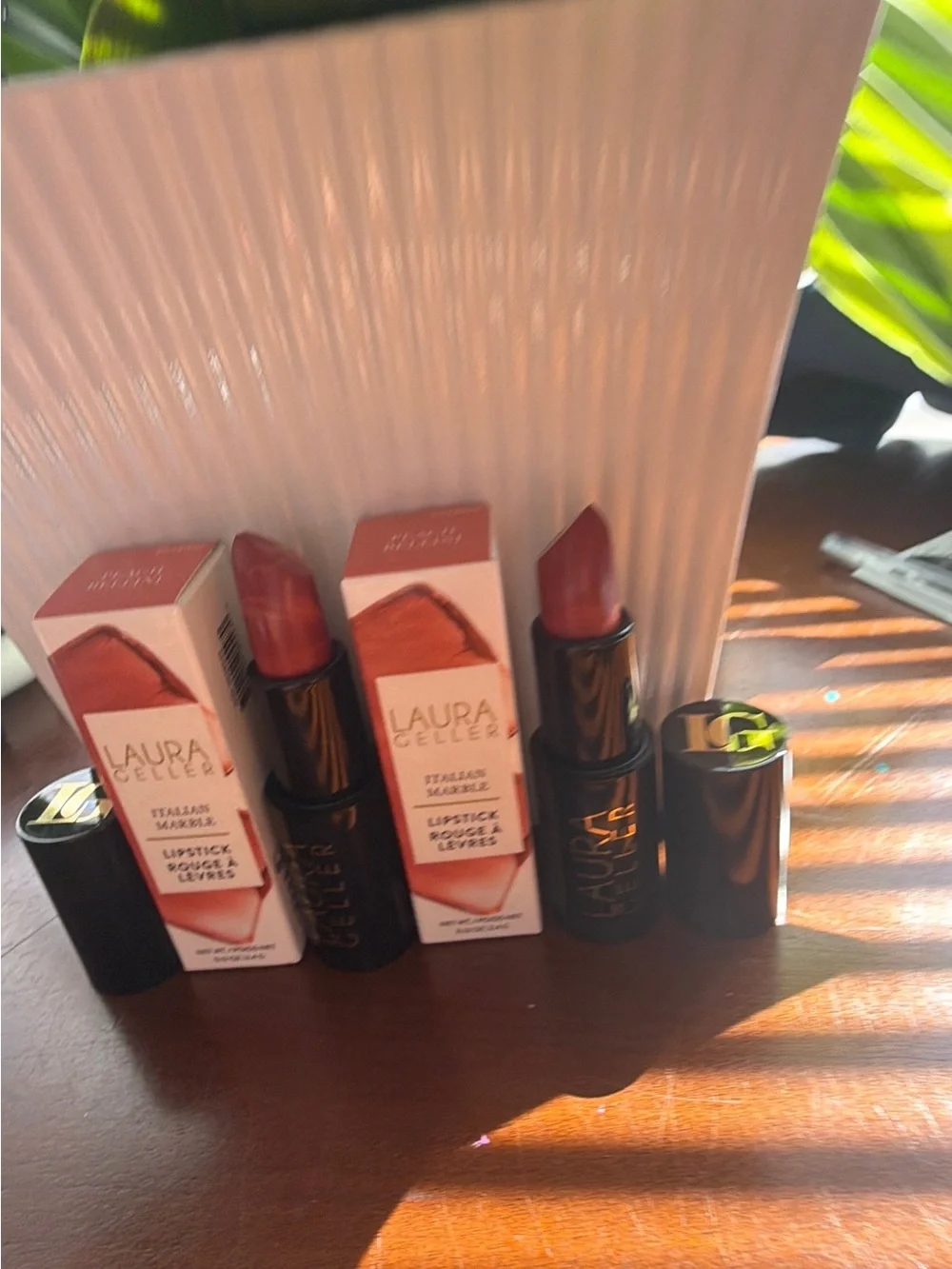 Bundle of 2 ,Laura Geller Italian Bellini Marble Lipstick - Sheer Peach Pink